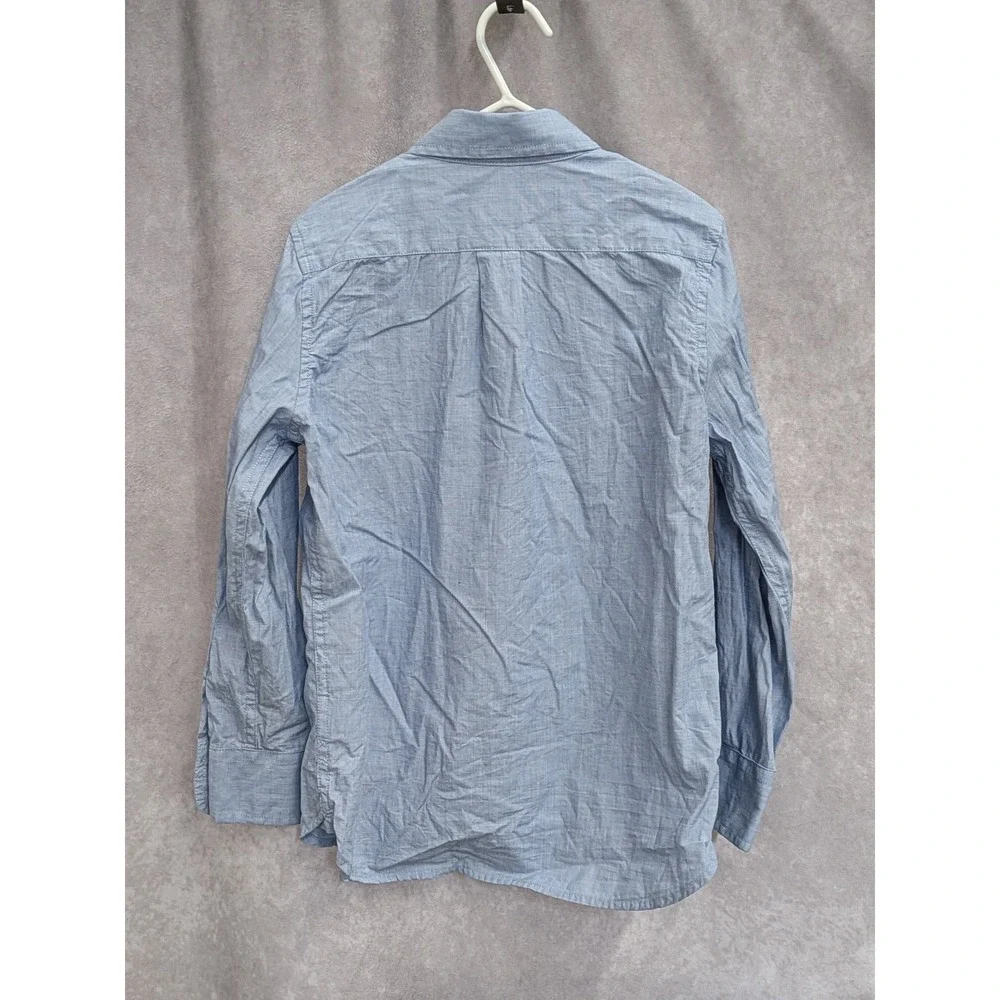 Gap‎ Kids Boys Blue Long Sleeve Button Down Shirt Size S 6-7 Chambray Oxford